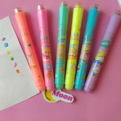 Highlighter Pen Set with Stamp 